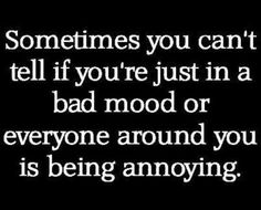 I Was In a Bad Mood,&nbsp;Until…..